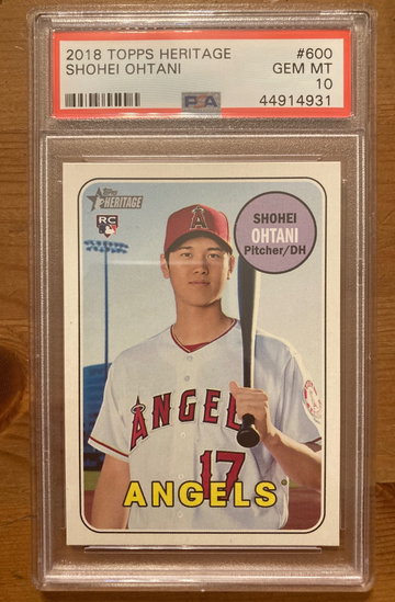 Shohei Ohtani Topps Heritage RC PSA 10