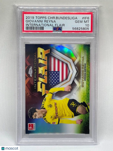 2019 Topps Chrome Bundesliga International Flair Giovanni Reyna #IF6 PSA 10