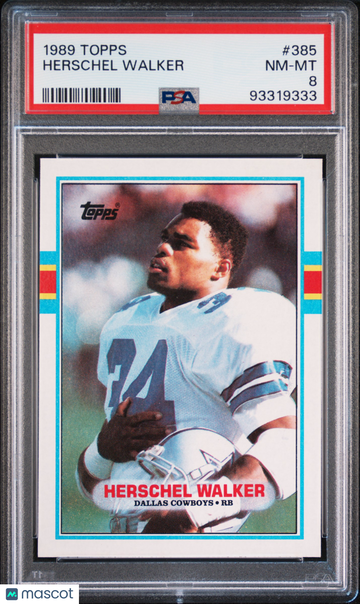 1989 Topps Herschel Walker #385 PSA 8