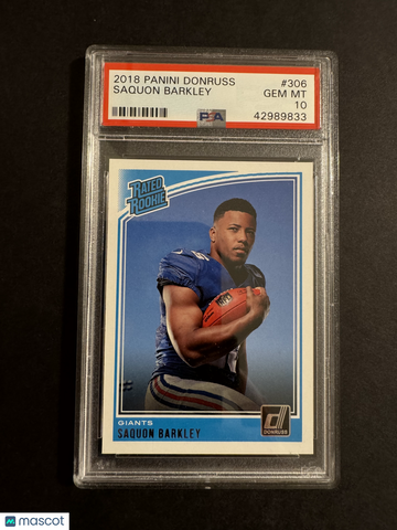 2018 Panini Donruss Football Saquon Barkley #306 PSA 10