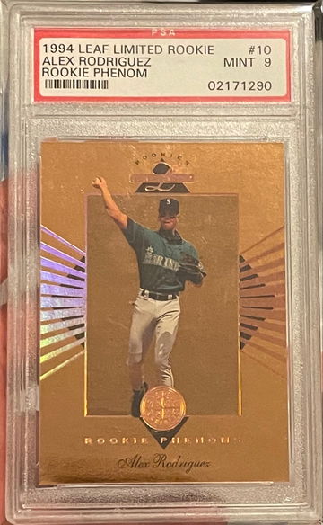 PSA 9 Mint ALEX RODRIGUEZ 1994 Leaf Limited Rookie Phenoms RC #/5000