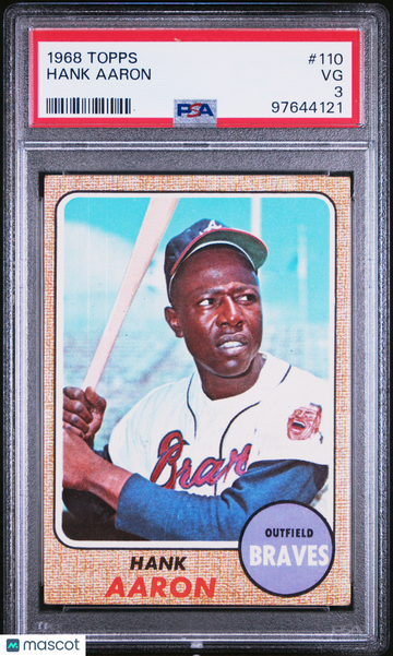 1968 Topps Hank Aaron #110 PSA 3