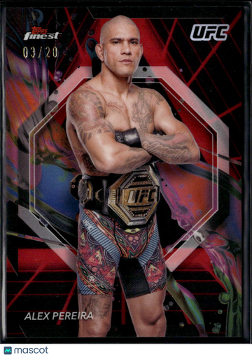 Alex Pereira 2024 Topps Finest Black Refractor /20