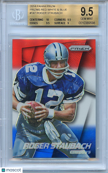 2014 Panini Prizm Roger Staubach #147 BGS 9.5