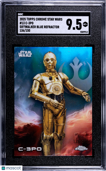 2025 Topps Chrome Star Wars C-3po 136/150 #13 SGC 9.5