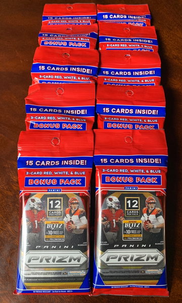 2020 Prizm Football Cello packs lot of 10