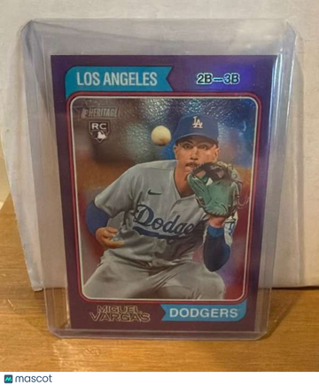 2023 Topps Heritage - Chrome Purple Refractor Miguel Vargas #694