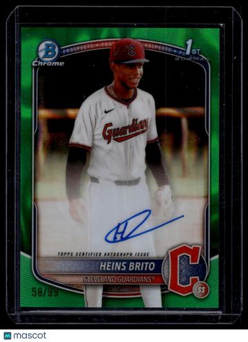 2025 Bowman Chrome - Prospect Autographs Green Heins Brito #CPA-HB SN AU