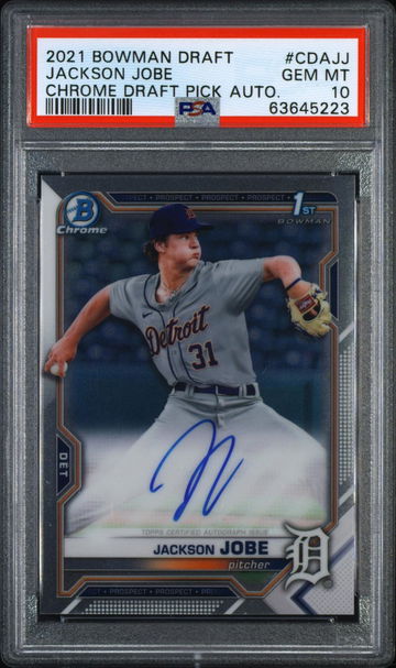2021 BOWMAN DRAFT AUTO Jackson Jobe PSA 10