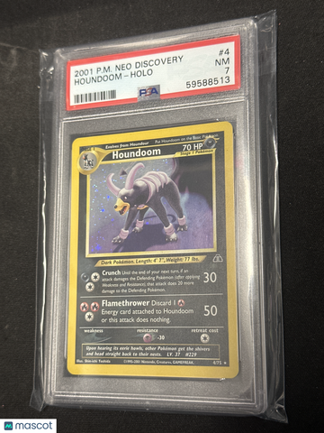 2001 Pokemon Neo Discovery Houndoom Holo PSA 7 #4