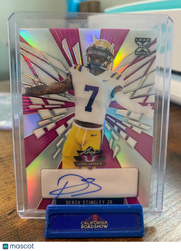 2022 Leaf Valiant Derek Stingley Jr #BA-DS1 Pink Leaf