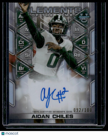 2024 Bowman University Best Aidan Chiles #ETG-AC Elements of the Game Autographs SN,AU