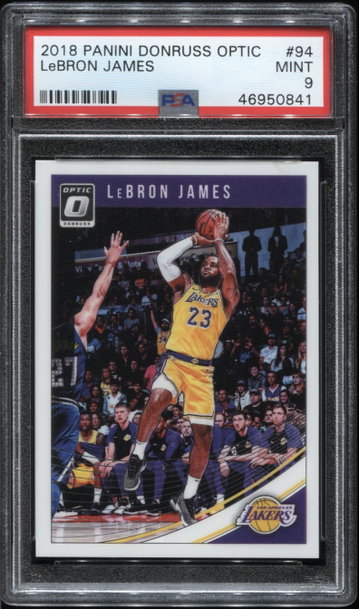 LeBron James 2018-19 Donruss Optic #94 PSA 9