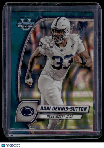 2024 Bowman University Chrome Dani Dennis-Sutton #51 Pink Lava Refractor