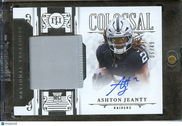 2026 Panini National Treasures Colossal Ashton Jeanty #CS-AJY /49 RC Memorabilia
