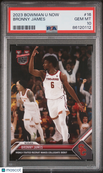 2023 Bowman U Now Bronny James #16 PSA 10