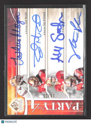 2009 Upper Deck SP Signature Edition Party of 4 Josh Morgan Kentwan Balmer Alex Smith Ray McDonald #P-CMBM /15