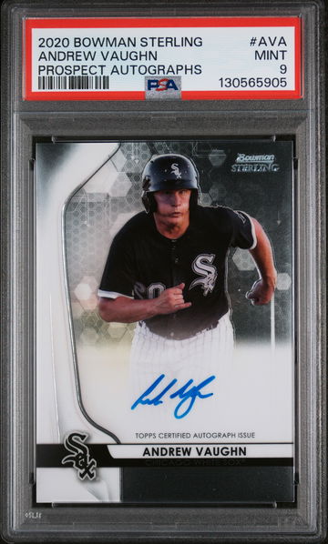 2020 Bowman Sterling Prospect Autographs Andrew Vaughn #BSPAAVA PSA 9