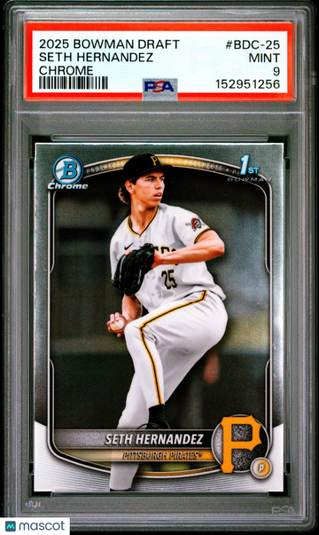 2025 Bowman Draft Seth Hernandez #BDC-25 Chrome PSA 9