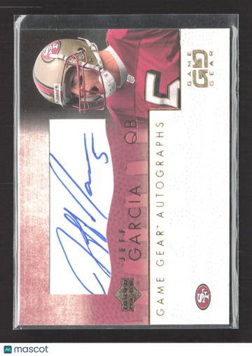 2001 Upper Deck Game Gear Autographs Jeff Garcia #JG-GS Autograph