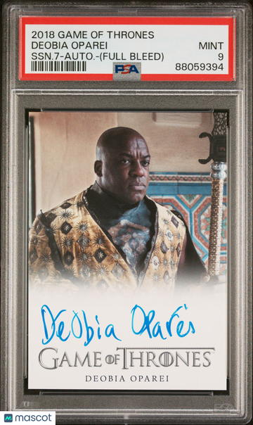 2018 Game Of Thrones Season 7-Autograph Deobia Oparei (Full Bleed) PSA 9