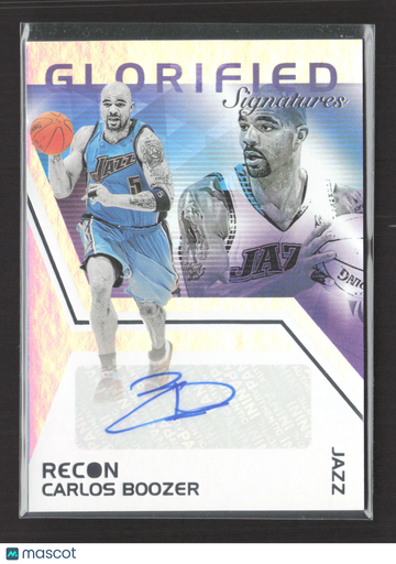 2021 Panini Recon Glorified Signatures Carlos Boozer #GS-CBZ Glorified Signatures Auto