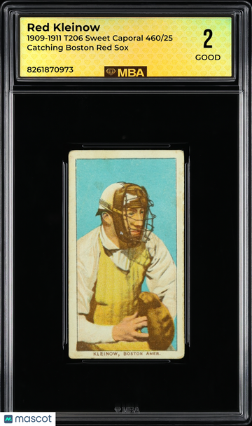1911 T206 Red Kleinow Sweet Caporal 460/25 MBA 2