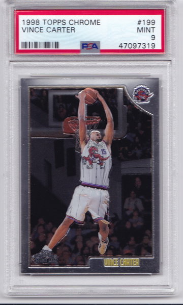 Vince Carter 1998 Topps Chrome PSA 9