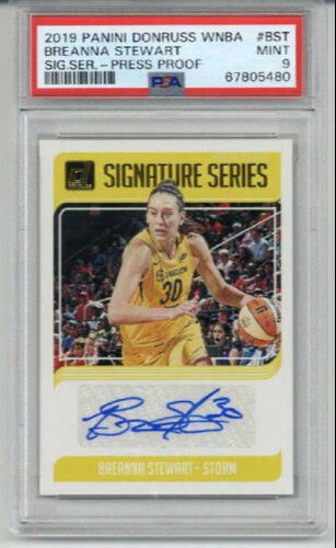 2019 PANINI DONRUSS WNBA SIGNATURE PRESS PROOF BREANNA STEWART PSA 9