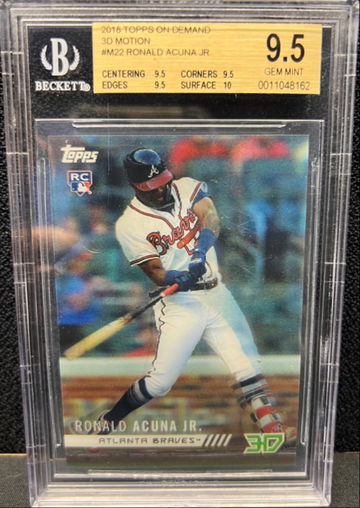 2018 Topps On Demand 3D Motion Ronald Acuna Jr. RC BGS 9.5 True Gem Mint +