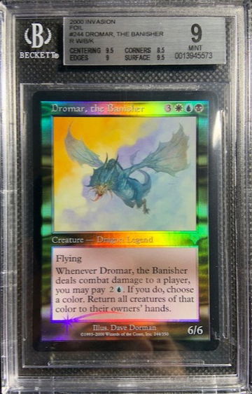 2000 MTG Magic The Gathering Invasion FOIL DROMAR, THE BANISHER BGS 9 MINT