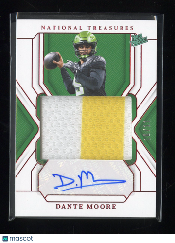 2025 Panini National Treasures Collegiate Dante Moore #85 Red /11 Rated Prospect Patch Auto Panini Authentic
