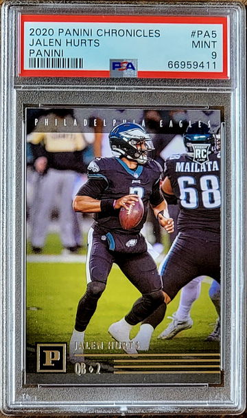 2020 JALEN HURTS Panini Chronicles PANINI INSERT PSA 9 POP 7 Rookie RC #PA5