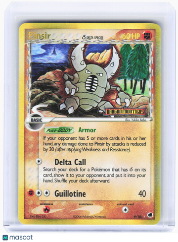 Dragon Frontiers Pinsir (Delta Species) Reverse Holo Rare [Lightly Played] #9