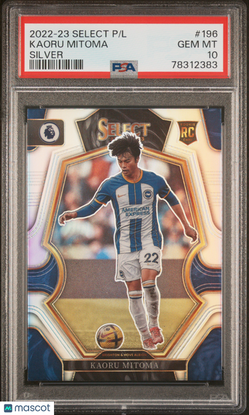2022-23 Panini Select Premier League Kaoru Mitoma #196 Silver PSA 10