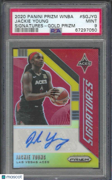 2020 Panini Prizm WNBA Signatures Jackie Young #SGJYG Gold PSA 10