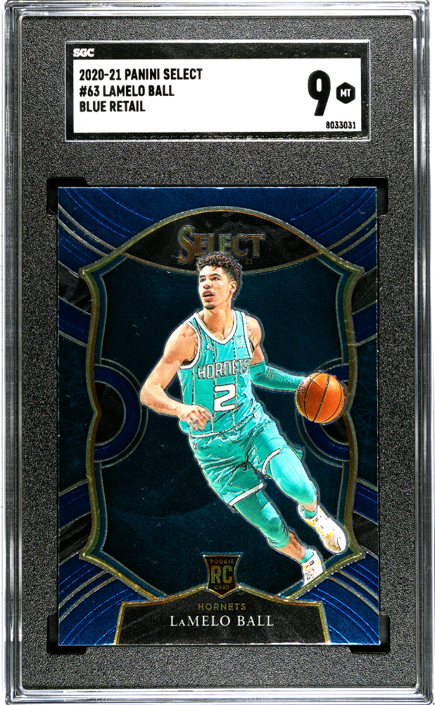 2020 Lamelo Ball 2020-21 Panini Select #63 Blue Retail Rookie SGC 9
