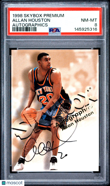 1998 Skybox Premium Autographics Allan Houston PSA 8