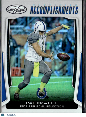 Pat McAfee 2017 Panini Certified Certified Accomplishments Indianapolis Colts