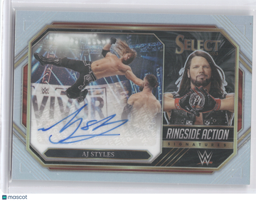 2023 Panini Select WWE Ringside Signatures AJ Styles #RA-AJS Silver