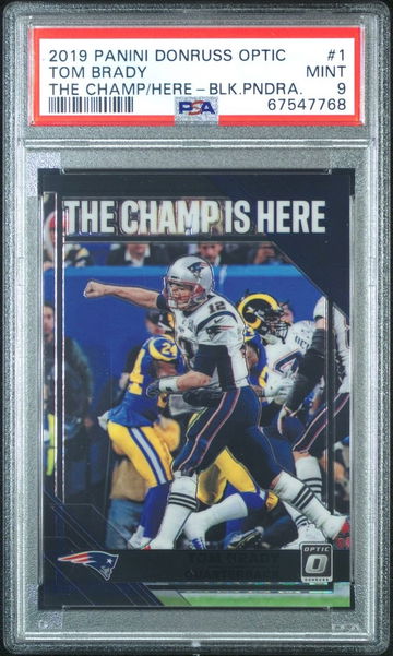 2019 Tom Brady “The Champ is Here” Black Pandora /25