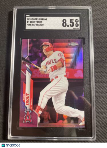 2020 Topps Chrome Rosa Refraktor Mike Trout SGC 8.5
