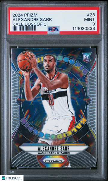 2024 Panini Prizm Kaleidoscopic Alexandre Sarr #26 Kaleidoscopic PSA 9