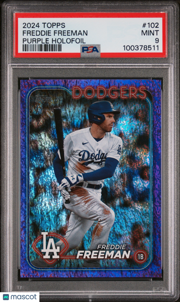 2024 Topps Freddie Freeman #102 Purple Holofoil PSA 9
