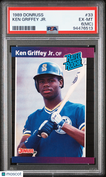 1989 Donruss Ken Griffey JR. #33 Rookie PSA 6
