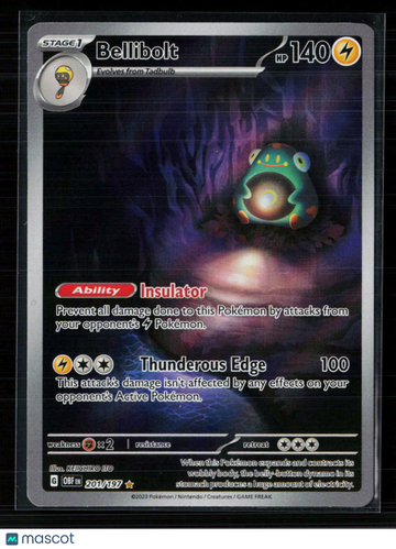 Pokemon 2023 Obsidian Flames Bellibolt #201/197