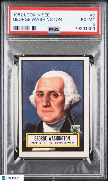 1952 Look 'N See George Washington #9 PSA 6