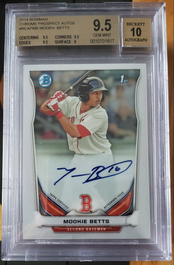 Mookie Betts Bowman Chrome Auto