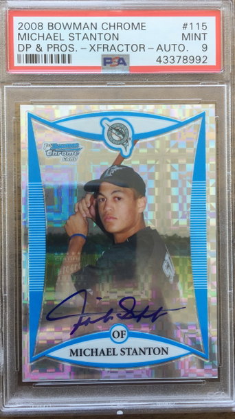Mike Stanton xfractor auto psa 9