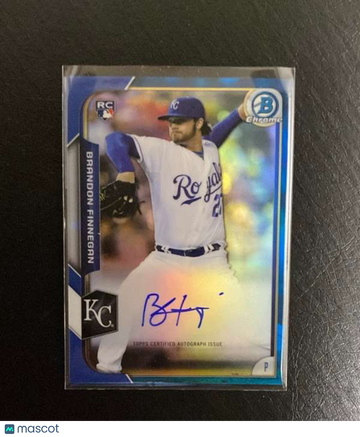 2015 Bowman - Chrome Rookie Autographs Blue Refractor Brandon Finnegan #BCAR-BF Autographed